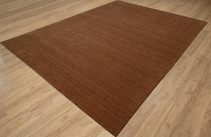 Alfombra Gabbeh de Lana Hecha a Mano en Tonos Tierra Caramelo, Alfombra Minimalista para Sala de Estar, Dormitorio, Decoración del Hogar - Product Image 5