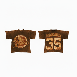 Camiseta de Cuello Redondo de Felpa, Estilo Hip Hop, Personalizada con Logotipo Impreso en DTF, Transpirable, para Hombre y Mujer - Product Image 4