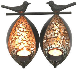 Sculpture murale en métal en forme de feuille, design feuillage moderne, motif triangulaire vertical, décoration intérieure pour salon et mariage - Product Image 3