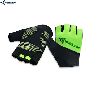 Gants tactiques Daizen Star à demi-doigts, noir et jaune, en PU durable, longueur poignet, écologiques et multifonctionnels, pour les sports quatre saisons - Product Image 4