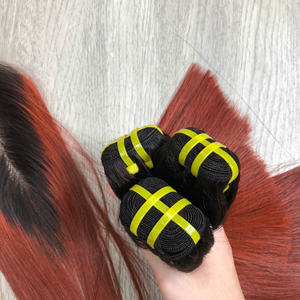 Prix fournisseur 100% perruque humaine vietnamienne vierge à lacets droite couleur bronze extensions de cheveux super doublement étirées - Product Image 5