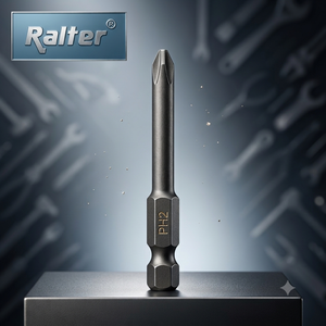 Ralter Phillips Industrial Grade Steel S2 Screwdriver Bit PH 75mm Torsion Bit OEM Magnetic Tip 1/4 Inch Hex Shank <b>Sandblasted</b> - Product Image 2