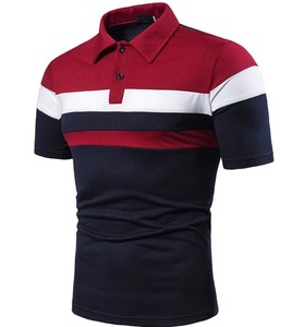 T-shirts décontractés et professionnels pour hommes, anti-rides, en maille unie, de haute qualité, à manches courtes, pour le golf, avec options personnalisables - Product Image 4
