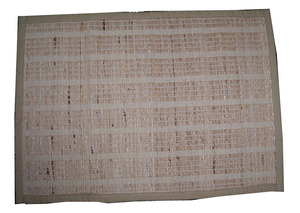 Handwoven Brown <b>Rectangle</b> BANANA SHEATH Eco-Friendly Reusable Durable Patterned Dining <b>Placemat</b> Home Kitchen Use Table Mat Set - Product Image 3