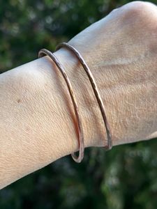 Belladec Handcrafted Wavy <b>Copper</b> Cuff Bracelet Open Adjustable <b>Bangle</b> Classic Minimalist Artisan Jewelry Elegant Gift Women - Product Image 3