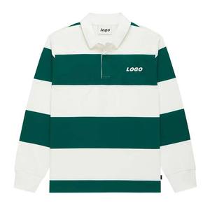 Camiseta de Rugby Estampada de Algodón 100% Grueso al por Mayor, Personalizada con Rayas, Tallas Grandes, Transpirable, Antibacteriana, de Secado Rápido - Product Image 2