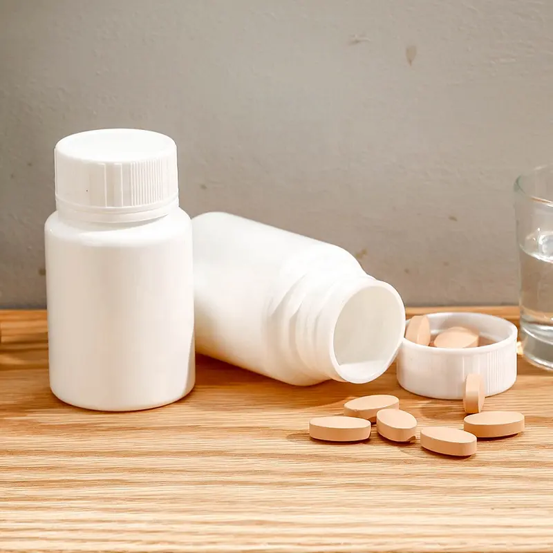 60ml Verschiedene weiße Pillen flaschen von guter Qualität Pharmazeut ische Plastik pillen flaschen für Pillen