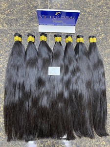 Extensions de cheveux vierges cambodgiennes en vrac, lisses et doux, naturels et droits pour un seul donneur, cheveux crus à cuticule doublement étirée - Product Image 3