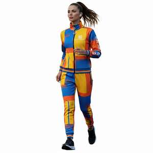 Ensemble Athlétique Femme Hiver Personnalisé LUXE ENTERPRISES – Veste et Joggers en Nylon et Spandex avec Fermeture Éclair à la Cheville – Écologique et Respirant - Product Image 1