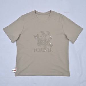 Premium Quality Custom Logo Rhinestone Print <b>T</b>-<b>Shirt</b> Womens <b>Sequin</b> Chenille Unique Embroidery Custom Colors Short Sleeve Crew - Product Image 5