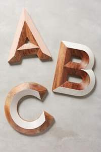 Lettres de l'alphabet en bois naturel pour jouet écologique pour enfants, décoration de chambre durable - Product Image 5