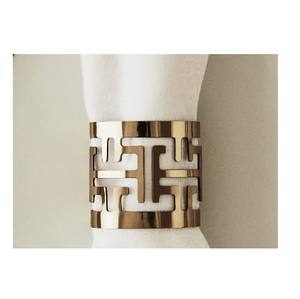 ที่วางผ้าเช็ดปากโลหะตกแต่งโต๊ะอาหารโรงแรมทันสมัยงานฝีมือเคลือบทองคำ - Product Image 4