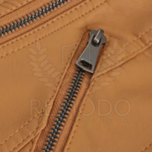 Chaqueta Corta de Cuero Vacuno para Mujer, Acabado Transpirable, Cierre con Cinturón Grueso, Otoño Invierno, Personalizable, Tallas Grandes - Product Image 4