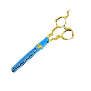 Ciseaux de barbier professionnels de 6 pouces avec logo personnalisé, outils de coiffure, ciseaux à effiler et à couper pour salon de coiffure - Product Image 1
