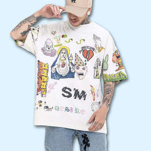 Camiseta de Manga Corta a Cuadros para Hombre, Estilo Nuevo, Color Blanco, con Logotipo Frontal, 100% Algodón, Talla Grande, Transpirable - Product Image 5