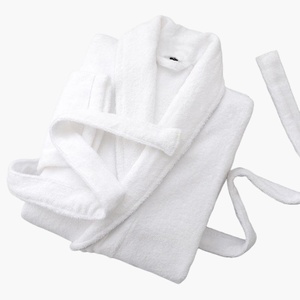 Peignoir unisexe de luxe en coton turc, thermique, longueur cheville, à capuche, personnalisable, avec cordon de serrage, couleur unie, été, ODM pour hommes - Product Image 3