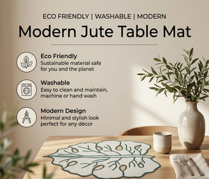 Tapis de table en feuille de jute naturelle fait main de qualité supérieure, 33×40 cm, pour la maison, l'hôtel et les restaurants, disponible au meilleur prix - Product Image 4