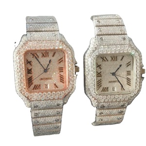 หายาก VVS Moissanite นาฬิกาออกแบบดอกไม้น้ำแข็งเต็มรูปแบบนาฬิกาเพชร rtiers สุดหรูสำหรับผู้ชาย - Product Image 4