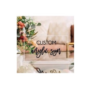 6 Pack 5x7 Gold Acrylic Sign Holder Double Sided <b>Table</b> Number Stands Wedding Place Card Holder Menu Display Stand for Restaurant - Product Image 4
