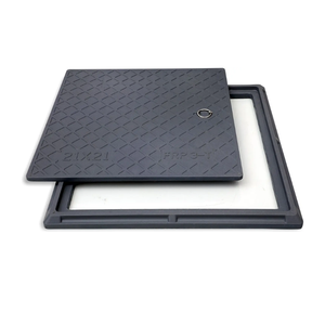 Tapa de alcantarilla cuadrada de FRP de alta resistencia 21x21 TON 5, ecológica, anticorrosiva e impermeable para proyectos de carreteras municipales - Product Image 3