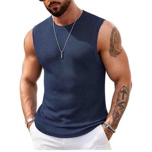<b>Mens</b> Casual Knitted Tank Tops Crew Neck Sleeveless Muscle T <b>Shirts</b> Summer <b>Beach</b> Tops - Product Image 6