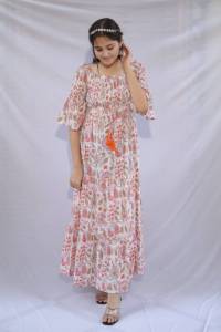 Vestido corto indio estampado a mano para mujer, vestido informal de algodón para verano, estilo bohemio, hermoso vestido maxi. - Product Image 3