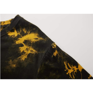 Camiseta Tie-Dye de Hip Hop para Hombre |   Camiseta Casual Hipster de Manga Corta con Dobladillo Curvo para un Estilo Urbano y Diario - Product Image 5