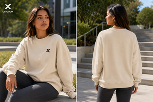 Sudadera de Mujer X Sports City, Mezcla de Felpa y Tejido Terry, Color Sólido, Transpirable, Estilo Casual, Otoño, Colores de Moda - Product Image 3
