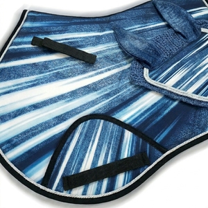 ชุดแผ่นรองอานม้าและผ้าคลุมศีรษะม้าแบบขายส่ง ทำจากผ้าฝ้าย ลายเพชร ป้องกันการลื่น นุ่มสบายสำหรับการขี่ - Product Image 2