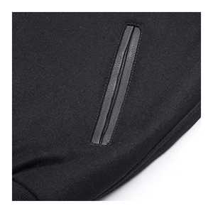 Blouson bomber tricoté imperméable noir grande taille pour homme, mélange de laine, vêtement d'extérieur décontracté à boutons - Product Image 3