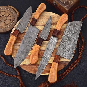 Juego de Cuchillos de Cocina de Acero de Damasco de 5 Piezas, Forjados a Mano por Ba Enterprises Industrial, Hoja de Corte Plano con Punta Caída, Cuchillos de Chef, 1 Año de Garantía - Product Image 6