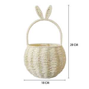 Cesta de Pascua en Forma de Conejo de Mimbre, Tejida a Mano en Vietnam, al Mejor Precio, para Decoración del Hogar y Elegante Servicio de Dulces y Flores - Product Image 3