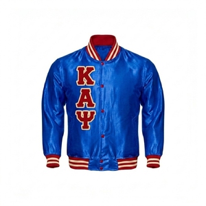 Veste universitaire en satin Kapa Alpha Psi jaune avec lettres rouges, manches longues, col rabattu, vêtements d'automne pour femmes - Product Image 3