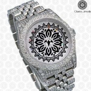 Charm_Jewells Luxury Stainless Steel <b>Watch</b> 42mm Analog Quartz Luminous Unisex Fashion Bracelet Folding Clasp - Product Image 1