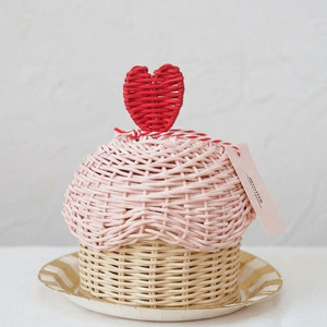 Graceful Green Rattan Cupcake <b>Box</b> Decorative Treat Basket Handwoven Candy Container For Garangao Festival Kids <b>Gift</b> Giving - Product Image 2