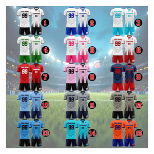 Maillot de football personnalisé avec design dégradé, nom et numéro personnalisés, logo d'équipe brodé, maillot de football athlétique pour hommes, femmes et jeunes - Product Image 2