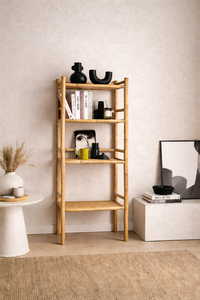 Étagère pliable en bambou à 4 niveaux pour rangement, bibliothèque, organisateur pour salon, salle de bain, meubles OEM ODM - Product Image 3