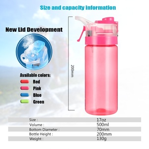 500ml Smart Cool Mist Spray y Sip Drink Kid Botella de agua Botella de plástico Botella de regreso a la escuela - Product Image 4