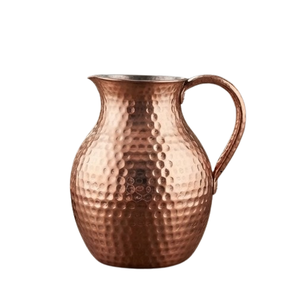 Pichet à eau martelé sur mesure, finition brillante, en cuivre poli, vente en gros, pichet en cuivre classique à prix réduit - Product Image 2