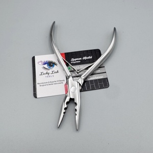 Outil professionnel d'installation et de retrait de micro-anneaux à 3 trous en acier inoxydable de qualité chirurgicale Lucky Lash, fixation solide, pour extensions de cheveux - Product Image 1