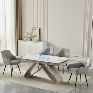 Elegant Large White Pedestal Ceramic Dining <strong>Table</strong> <strong>Set</strong> 200x100 for 6 <strong>Diner</strong> Perfect Dining Room <strong>Table</strong> Furniture - Product Image 5