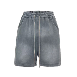 Shorts longs pour hommes en coton French Terry délavé à l'acide, fabrication sur mesure, design personnalisé, confortables, toutes tailles – Grande Vente - Product Image 5