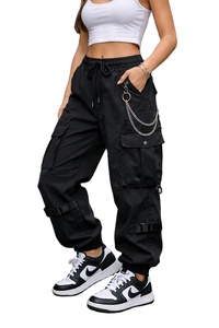 Pantalones Cargo de Mujer para Primavera y Otoño, Corte Recto Regular, Multibolsillos, Ropa de Trabajo Informal, Ecológica, Resistente al Desgaste y Duradera - Product Image 2