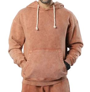 "Costume d'entraînement d'hiver pour hommes coton lavé à l'acide 500 GSM Logo poitrine grande taille meilleure qualité respirant prix de gros" - Product Image 1