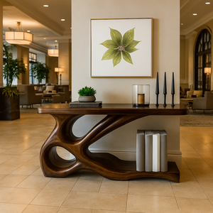 Mesa Consola Moderna de Madera Maciza Natural Hecha a Mano, Marca Luxali de Vietnam, Muebles para Sala de Estar, Regalo para el Hogar - Product Image 4