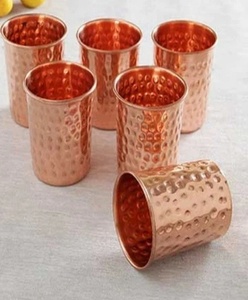 Premium Copper Glass Tumbler Manufacturer Ayurvedic Drinking Water Cup Bulk Export Metal <b>Drinkware</b> Supplier - Product Image 1