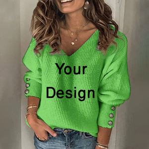 Señoras invierno moda 100% algodón suéter de mujer nuevo diseño Casual plano de punto mejor calidad exportación calidad directa - Product Image 1