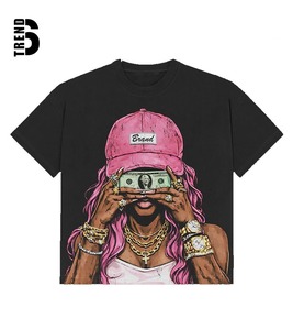 T-shirt unisexe 100% coton tricoté à col rond, mode streetwear d'été, imprimé en sérigraphie, manches courtes, coupe classique, séchage rapide - Product Image 2