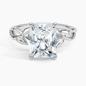 แหวน SOJ รุ่น 027 ทรง Radiant Cut เงินแท้ 925 ประดับเพชรทรง Willow Solitaire น้ำหนัก 2 กะรัต สี D ความสะอาด VVS1 มอยส์ซาไนต์ รับรองโดย GRA ราคาพิเศษ - Product Image 1