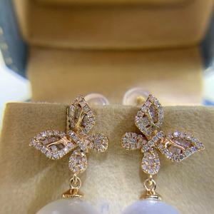 High-End 925 Sterling <b>Silver</b> Dangle <b>Earrings</b> Comparable to Australian 11-12mm White Natural <b>Pearls</b> - Product Image 4